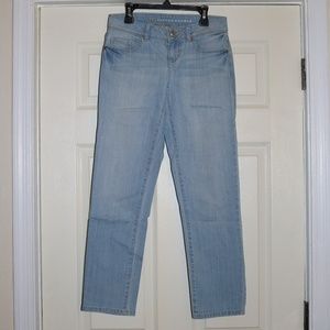 Pale Blue Denim Capris, Size 2